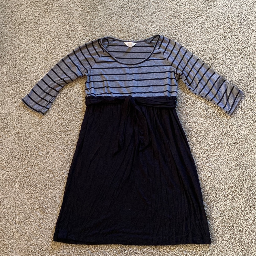 Maternity dress grey and black